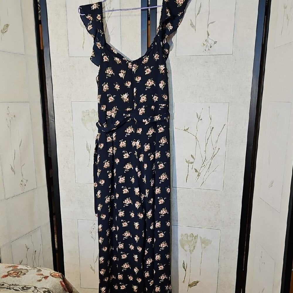 Miami Blue Floral Ruffle Jumpsuit - Picture 4 of 4